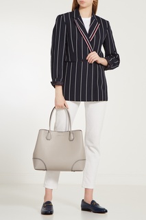 Серая кожаная сумка Mercer Gallery Michael Michael Kors