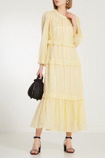 Лимонное платье с оборками Aboni Isabel Marant Etoile