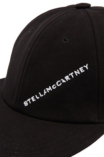 Черная кепка с диагональным логотипом Stella Mc Cartney