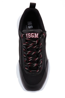 Черные кроссовки с контрастной подошвой Msgm