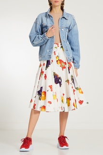 Комбинированные красные кроссовки Msgm