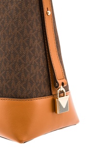 Коричневая сумка Crosby с монограммами Michael Michael Kors