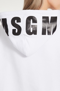 Белое хлопковое худи Msgm