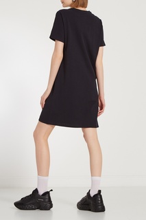 Черное платье с логотипом Calvin Klein