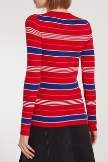 Красный джемпер в полоску Calvin Klein