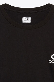 Черная футболка с контрастной отделкой C.P. Company