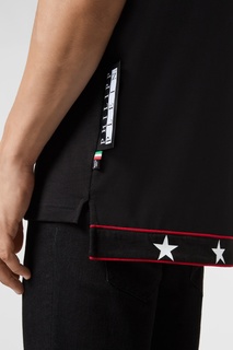 Свободная черная футболка со стразами Philipp Plein