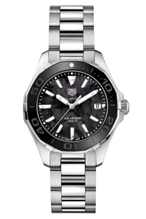 AQUARACER Кварцевые женские часы с черным циферблатом Tag Heuer