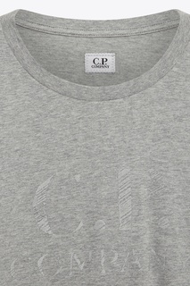 Серая футболка с логотипом C.P. Company
