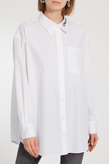 Белая рубашка с логотипом Calvin Klein