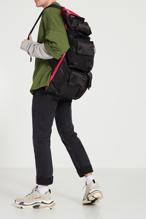 Малиново-черный рюкзак Eastpak x Raf Simons Poster Satin Couple