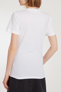 Белая футболка с принтом и логотипом Calvin Klein
