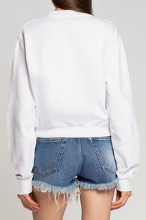 Белый хлопковый свитшот Off White