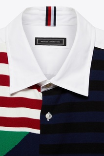 Белая рубашка с контрастными вставками Tommy Hilfiger