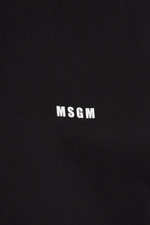 Черная футболка с маленьким логотипом Msgm