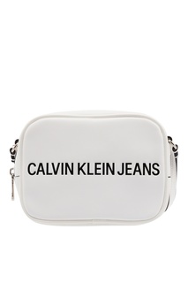 Белая сумка с логотипом Calvin Klein