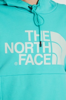 Бирюзовое худи с белым логотипом The North Face