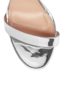 Серебристые босоножки So Nude 105 Aquazzura