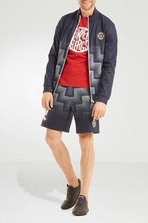 Красная хлопковая футболка с логотипом Dirk Bikkembergs