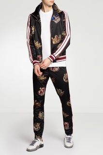 Брюки с принтом в виде корон Dolce & Gabbana