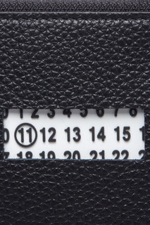 Черный кожаный кошелек на молнии Maison Margiela