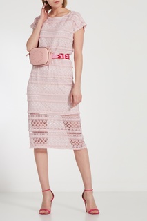 Розовое платье с кружевным шитьем Fashion.Love.Story.