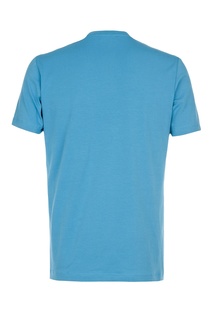 Голубая футболка с принтом Dirk Bikkembergs