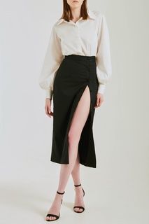 Черная юбка с пуговицами Sorelle