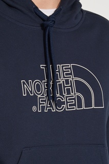 Темно-синее худи с контрастной подкладкой The North Face