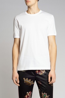 Белая футболка из хлопкового джерси Dolce & Gabbana