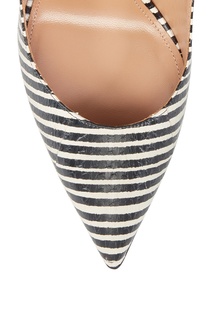 Туфли Yale 75 в полоску Aquazzura