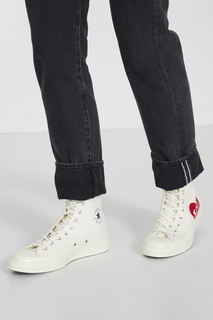 Белые кеды с принтом Comme DES GarÇons Play