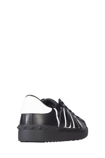 Черные кроссовки Open с логотипом VLTN Valentino