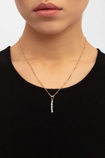 Золотистое колье с буквой I Ringstone