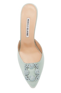 Мюли Hangisimu мятного оттенка Manolo Blahnik