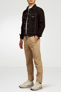Бежевые брюки с эластичным поясом Sandro