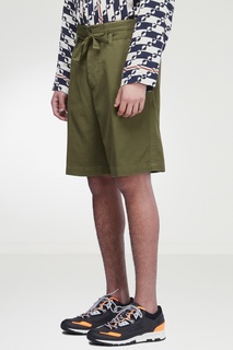 Зеленые шорты с поясом Dries Van Noten