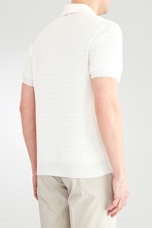 Белая футболка с рельефной отделкой Canali