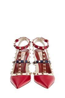 Красные туфли Rockstud с отделкой Valentino