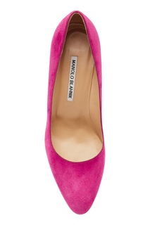 Замшевые туфли BBR оттенка фуксии Manolo Blahnik