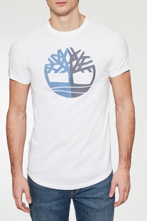 Белая футболка с логотипом Timberland