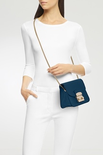 Сумка-кроссбоди Metropolis бирюзового цвета Furla