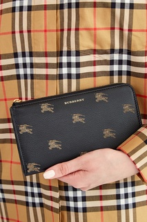 Черный кошелек с логотипами Burberry