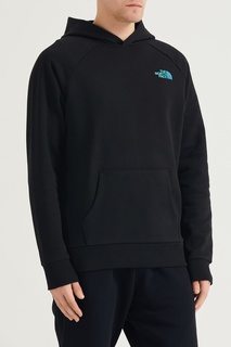 Черное худи с глиттерным логотипом The North Face