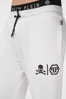 Белые трикотажные брюки Philipp Plein
