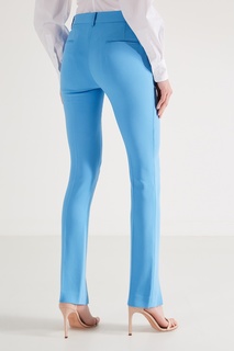 Узкие голубые брюки с разрезами Victoria Beckham