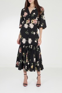 Черное платье в цветок Portofino Sorelle