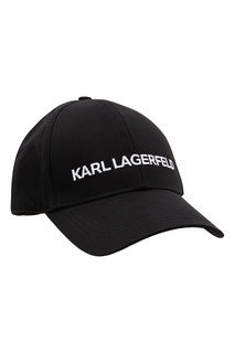 Черная бейсболка с вышивкой Karl Lagerfeld
