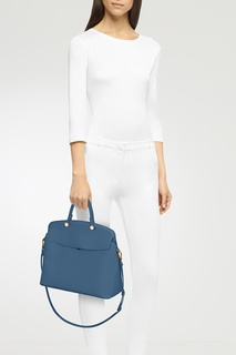 Синяя кожаная сумка My Piper Furla
