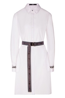 Платье-рубашка белого цвета Karl Lagerfeld